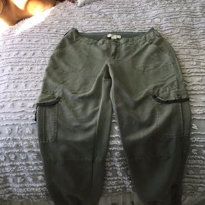 Army green Anthro pants with cuffs